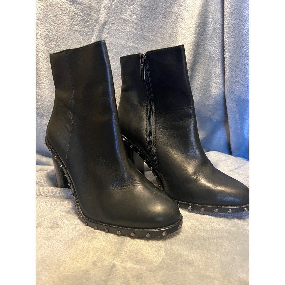 Gianni Bini Black Ankle Boots with Studded Detail